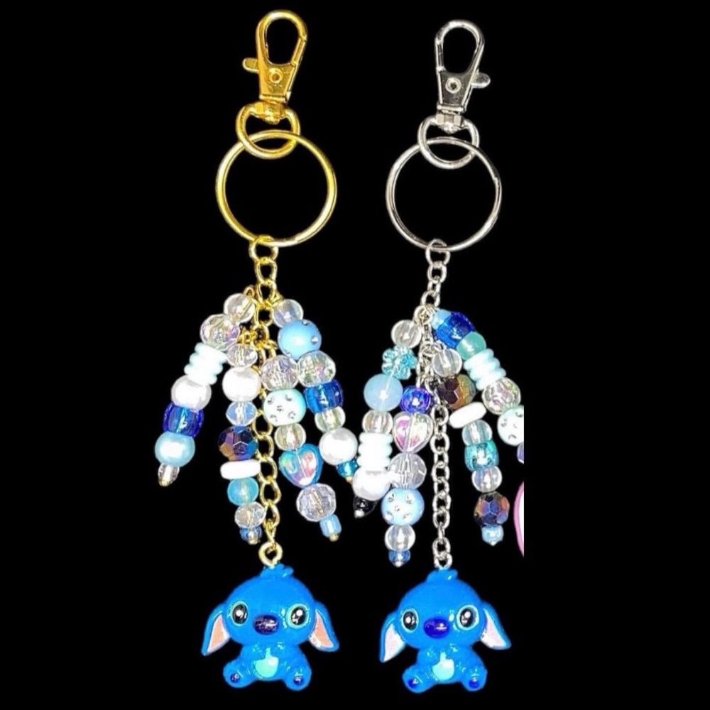 Disney Stitch Beaded Keychain or Bag charm